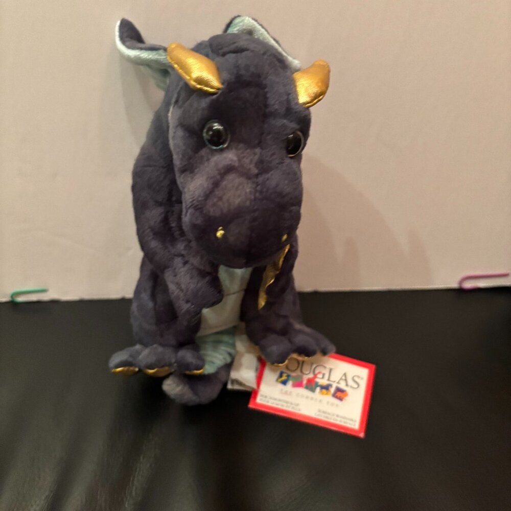 New with Tags Melissa and Doug 6" Blue and Gold Dragon Wings Plush